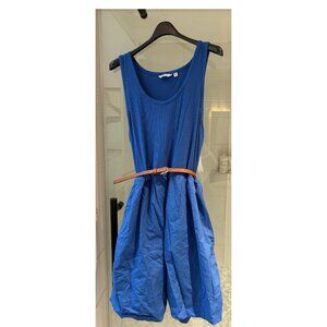 Ribbed Tank Poplin skirted Dress